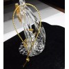 Autom Spun Glass Nativity Ornament with Gold Glitter Accents, 2"