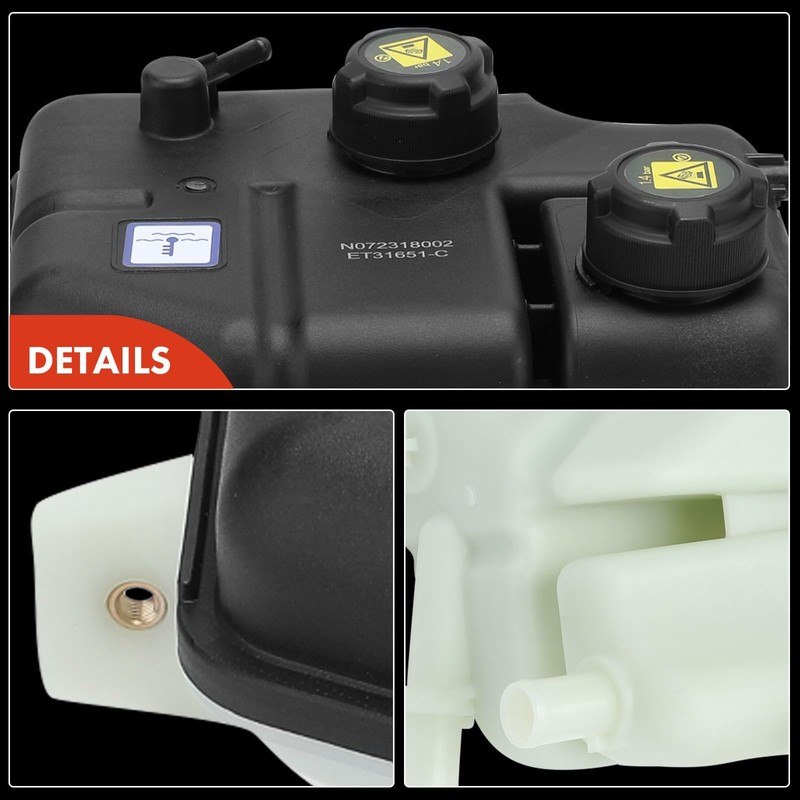 A-Premium Coolant Overflow Recovery Expansion Tank with Cap Compatible with