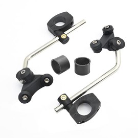 CADUFUELLY Universal Motorcycle Windshield Mount Bracket, 7/8" 22mm Windshield Mount Brackets, Black Windshield Handlebar Bracket Mounting Hardware Kit Fit Motorcycles with 7/8" Handlebar