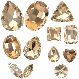 NUOBESTY 50pcs Sew Glass Rhinestones Claw Decorations for DIY Jewelry Craft Projects