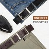LCG LUCHENGYI Men's Reversible Leather Belts 1 Pack, Casual Two