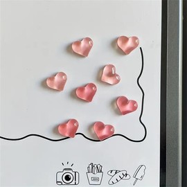 Heart Shaped Fridge Magnet, 8 Counts/set Cute Magnetic Decorative Sticker for Kitchen, Office Whiteboard, Locker & Dishwasher, Home Decor
