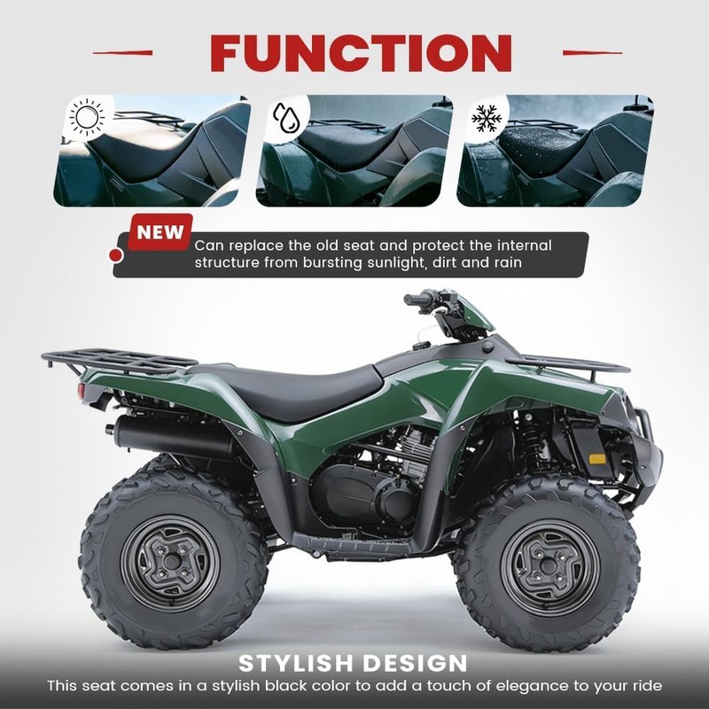 HECASA Complete Seat Compatible with 2005-2013 Kawasaki Brute Force 650