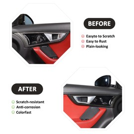 JONKOKO Car Inner Door Handle Frame Trim Covers for Jaguar F-Type 2013-2024 Auto Door Handle Bowl Cover Trim Interior Accessories (Carbon Fiber)