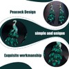 LQIOACU Drop Earrings, Women Tassel Earrings Peacock Earrings Austrian Crystal