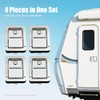 JAYGOVAN 4 Pcs Trailer Paddle Door Latch Handle Stainless Steel