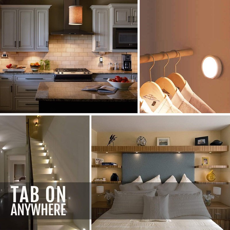 Novelty Place LED Puck Lights with Remote Control - Dimmable