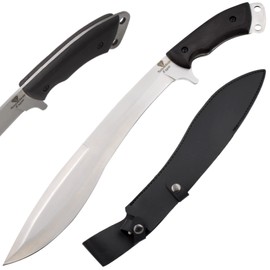 Snake Eye Machete with Heavy Duty Construction-Ergonomic Non-Slip Handle and Belt Sheath for Gardening, Land-Management, Bushcraft, Hunting and Outdoor (Silver & Black)