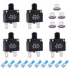 mxuteuk 5Pcs 3Amp Circuit Breakers Push Button Manual Reset 125/250V