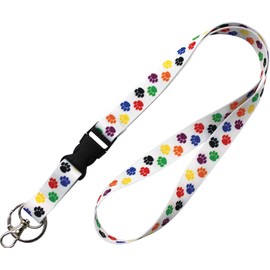 Teacher Created Resources Colorful Paw Prints Lanyard
