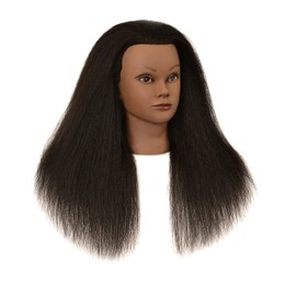 Ladella Beauty 20" Cosmetology (Heavy Density) 100% Yak Hair Mannequin Manikin Training Head