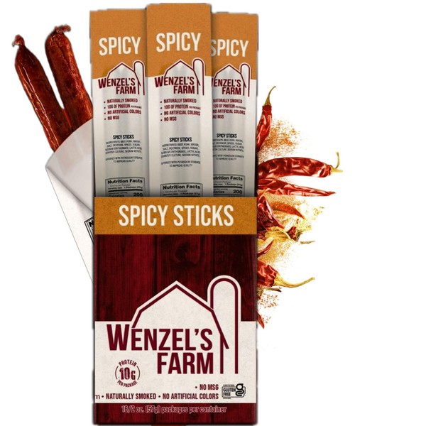 Wenzel’s Farm Spicy Sticks │Supports Active Lifestyles │ Flavorful, Naturally
