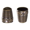 sourcing map 2pcs Sewing Thimble Copper Sewing Thimble Finger Protector