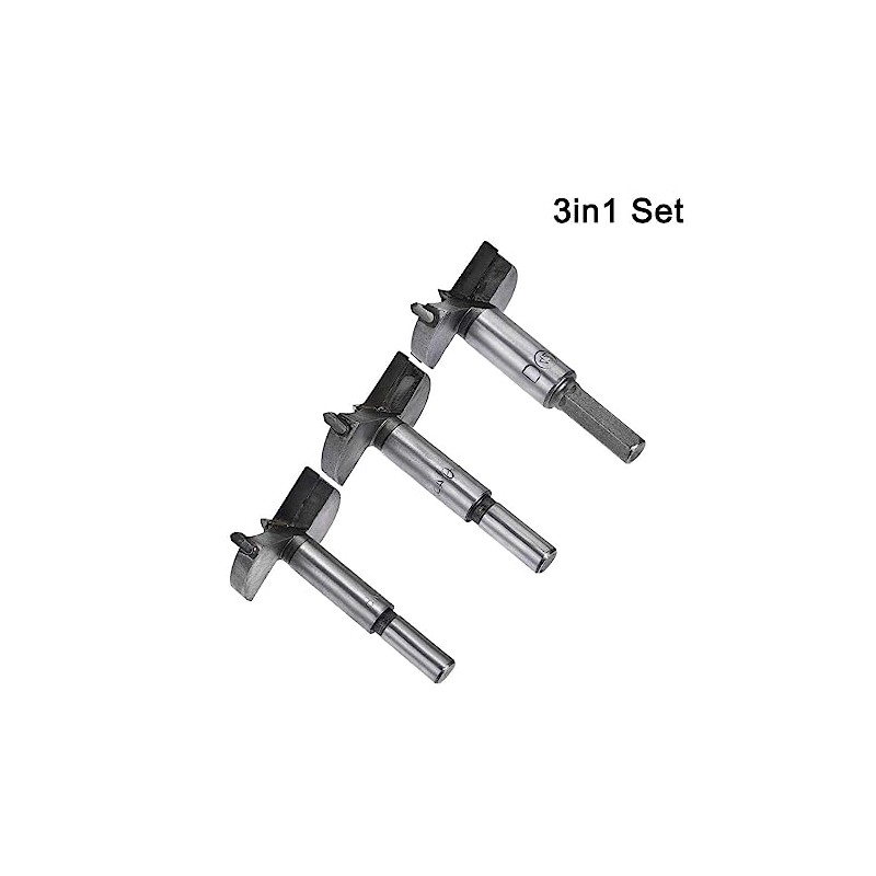 MACHSWON 3 PCS Forstner Drill Bits Tungsten Carbide Wood Hole