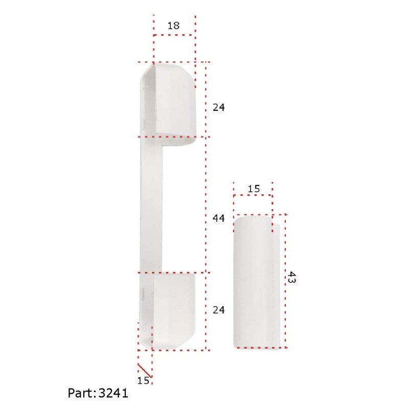 Fuhr Tilt Turn Window Top Hinge White Plastic Covers 2