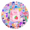 100PCS Cartoon Beverage Stickers for Bumper,Scrapbook, Computer,Luggage,Laptop,Notebook,Suitcase,Summer Trendy Drink Waterproof
