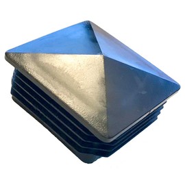 SBDs 2" Square Light Pole Top Cap Tubing Plug |10-14 Ga for Inside ID 1.73 to 1.84" | Material LDPE Made in USA. Snap On Plugs w/Flex Ridges for Metal furnishings, Flag Poles, Mail Box.