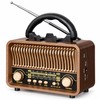 Retro Portable AM/FM/SW Radio with Bluetooth, AUX, TF Card, USB-C
