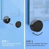 Black Frameless Mirror Mounting Hardware Kit Zinc Alloy Mirror Holders