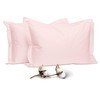 Pizuna 100% Cotton Standard Pillowcases 2 Pack Light Pink 50x75cm,