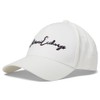 A|X ARMANI EXCHANGE Men's Script Logo Baseball Hat, Off White/Navy,