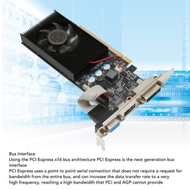 GT210 1GB Graphics Card,589MHz 1000MHz 2560x1600 Gaming Graphics Card,PCI Express2.0,PC Video Card for HD Multimedia Interface DVI VGA Interface (GT210 1GD3 64BIT)