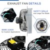 iPower 10 Inch Shutter Exhaust Fan Aluminum,High Speed 1650RPM, 820CFM,