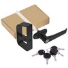 5-Key L-Handle Shed Lock Kit - Durable Anti-Corrosion Metal Hardware