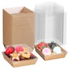 ROSPAKTEK 60 Pack Bakery Boxes - 4x4x2.5 Inch Charcuterie &