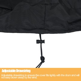 55 Gallon Drum Cover,Stretchable Adjustable Drum Cover with Drawstring Water Storage Barrel for Water Rain Barrel and Trash Can Waterproof
