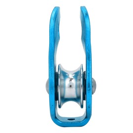 Mobile Side Plate Pulley Movable Downhill Pulley 26KN Side Swing Single Pulley Single Pulley for Rock Climbing, Tyrolean, Rescue Lifting, Zipline etc. (Blue)