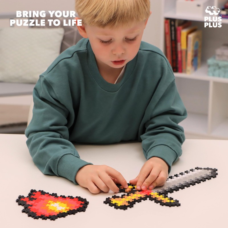 PLUS PLUS Puzzle by Number, 250 Piece Mini Interlocking Hashtag