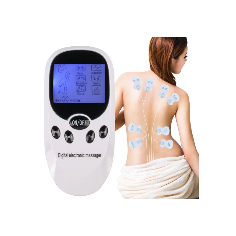 TENS Machine Unit 8 Pain Electrical Massager Pulse Muscle Stimulator