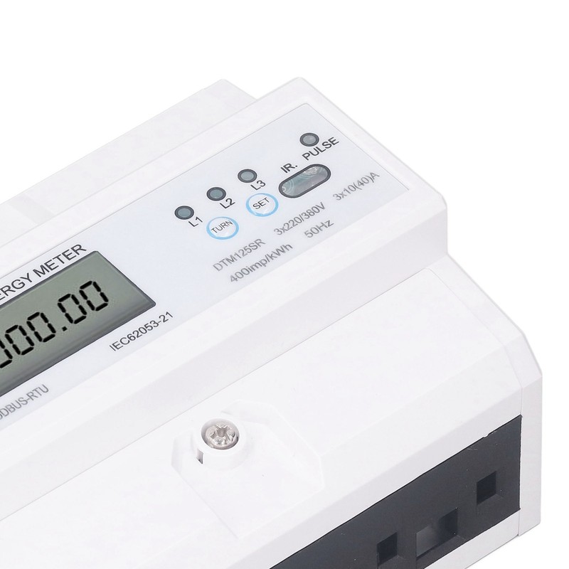 3 Phase 4 Wire Electronic Energy Meter 35mm DIN Rail