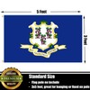 Nuibers Connecticut Flag 3x5 FT Sturdy for Outside, Heavy Duty