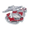 Elektroplate Marines Premium Anchor Red Chrome Auto Emblem