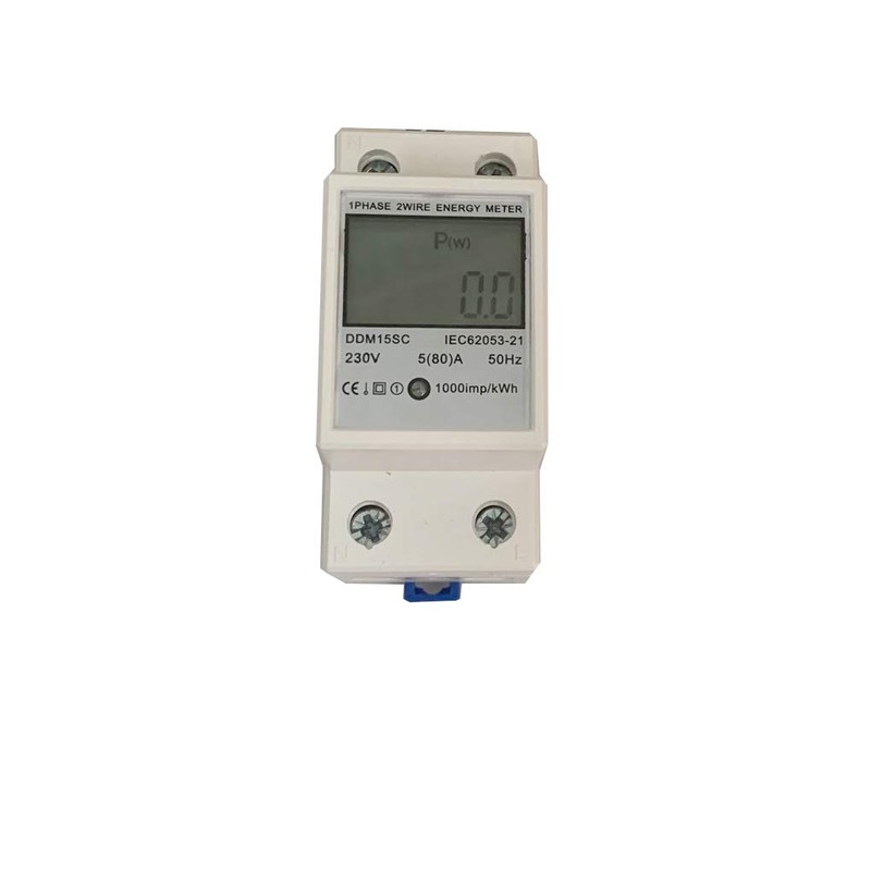 JVJ Electricity Meter LCD Top-Hat Rail 1 Phsig Phase 5