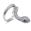Lavencious Snake Adjustable Rings Design with AAA CZ Stones Statement