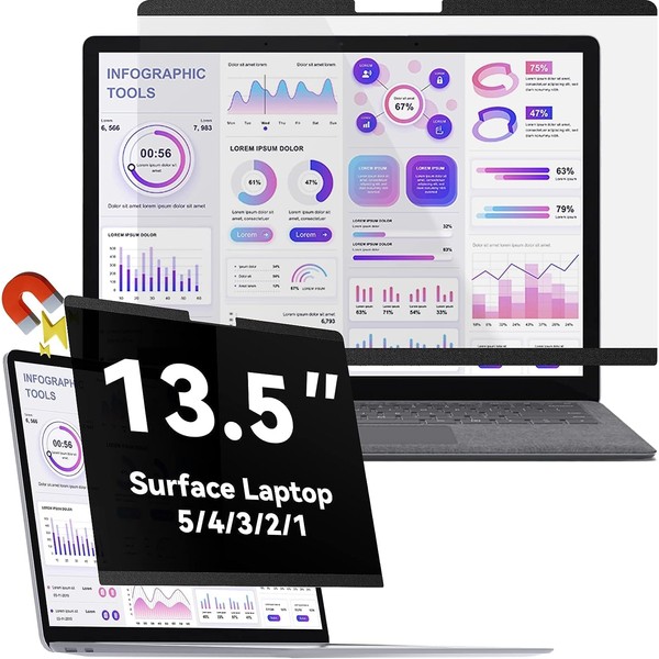 Magnetic Privacy Screen, Compatible with 13.5 Inch Surface Laptop 5/4/3/2/1,