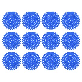 sourcing map 12Pcs Urinal Screen Deodorizer, Anti-Splash Scented Urinal Cakes Odor Protection Urinal Mats Toilets and Bathroom, Blue