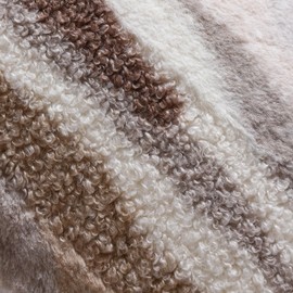 Decorative Throw Pillow Covers 16x16 Set of 2 Faux Fur Fluffy Plush Sherpa Fuzzy Cushion Cases Boho Modern Home Aesthetic Decor Winter for Couch Bed Bedroom Living Room Sofa,Beige Brown Coffee