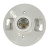Leviton One-Piece Glazed Porcelain Outlet Box Mount, Aluminum, 49875, White
