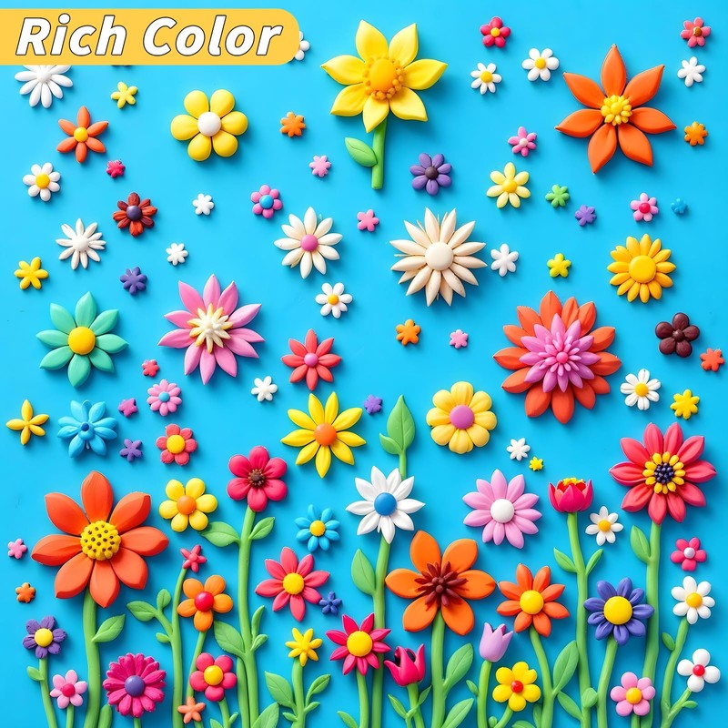 285 Pcs Polymer Clays 120 Colors Modeling Clay for Kids