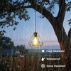 YUMAMEI Solar Pendant Lights, Solar Powered Shed Light with Pull