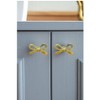 Perilla Home Set of 6 Brass Bow Knobs for Cabinet
