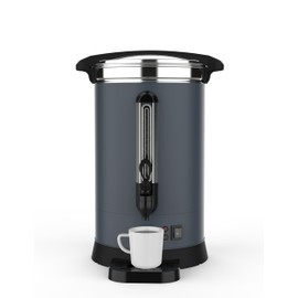 100 Cup Commercial Coffee Urn-14l Large Capacity Stainless Steel Coffee Maker, Fast Brew/Rapid Extraction with Automatic Temperature Control&Faucet, Food-Grade 304 Hot Coffe (80 Cup/12 L-Gray-2)
