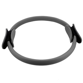 BORDSTRACT Pilates Ring Circle, 15" Magic Fitness Circle with Dual Grip, Yoga Flexible Resistance Exercise Equipment for Toning Arms, Inner Thigh Workout, Pelvic Floor Exercise(Black)