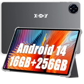 Xgody 2025 Newest Tablet Android14 16GB +256GB Tablet PC Dual Kamera IPS 5G WiFi 6 OTG - Kids Tablet, Blue Case