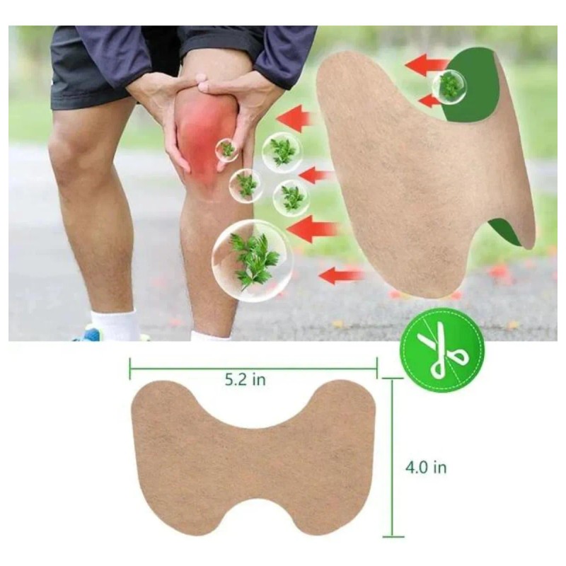 100 Parches Para Rodilla, Dolor, Hinchazón, Circulación.