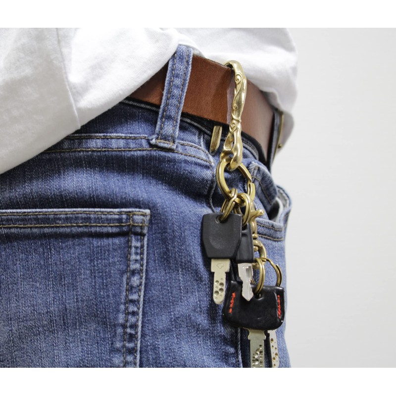 Kondo Key Chain, Brass Belt Hook, Made in Japan, Fashionable,